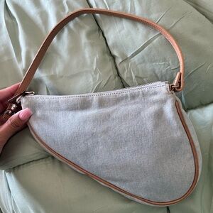Authentic Vintage Christian Dior saddle bag in light denim ⭐️